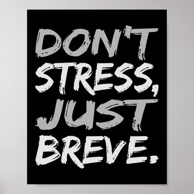 Stressa inte bara andas Dyslexia Awareness Silver Poster (Framsidan)