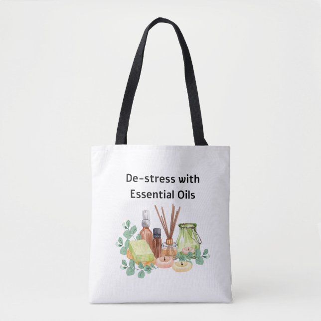 Stressa inte med Essential Oils Tote Bag Tygkasse (Framsida)