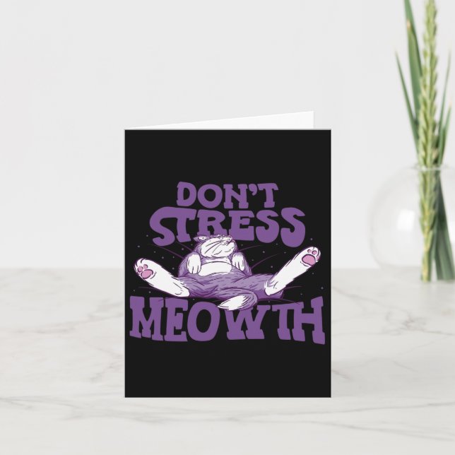 Stressa inte Meowth National Stressa Awareness Mon Kort (Framsida)