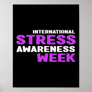 Stressa medvetenhet - Internationell Stressar medv Poster