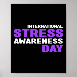 Stressa medvetenhet - Internationell Stressar medv Poster