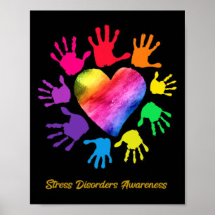 Stressa Medvetenhet om sjukdomar Händer Stressa Poster