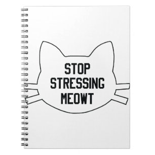 Stressa Meowt Anteckningsbok Med Spiral