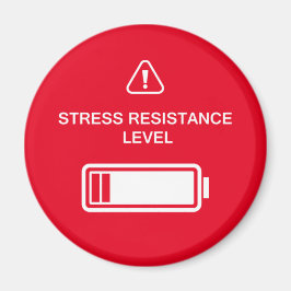 Stressa minimalistisk monokrom motståndsnivå magnet