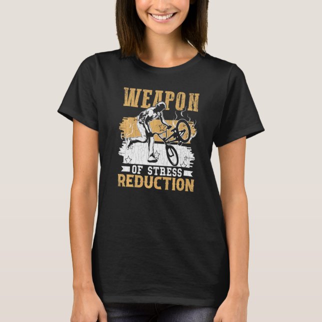 Stressa Reduction Cycle Cycle Rider Cycling Grap T Shirt (Framsida)