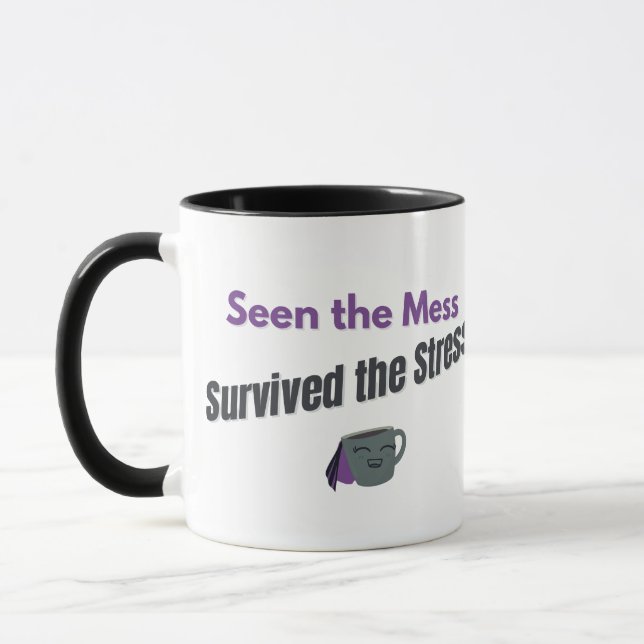 Stressa Survivor Mugg - Lustigt Resilience Gift (Vänster)