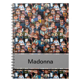 Stressa svart arbete anteckningsbok