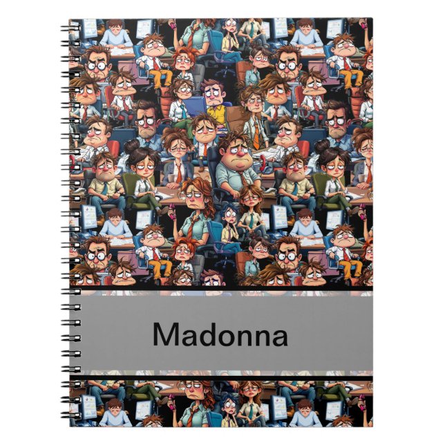 Stressa svart arbete anteckningsbok (Framsidan)