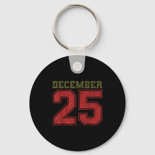 Stressad 25 December Vintage Jul Högtid G Nyckelring