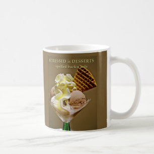 STRESSAD är den EFTERRÄTTER stavade tillbaka - Kaffemugg