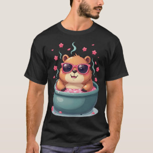 Stressad Arbetare Avslappning Capybara Bastu Körsb T Shirt