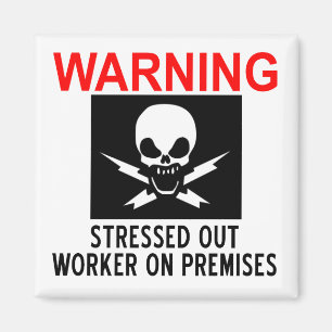 Stressad arbetare magnet