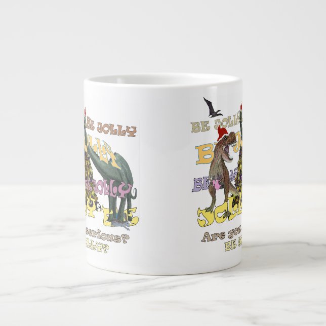Stressad dinosaurjul jumbo mugg (Framsidan)