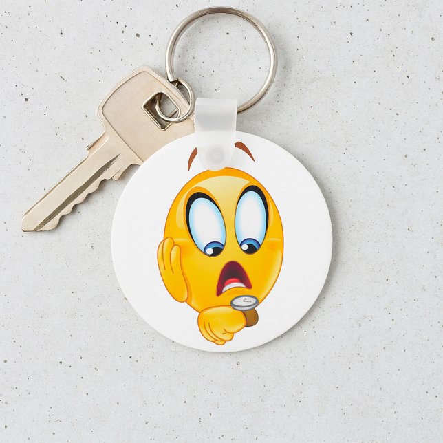 Stressad Emoji-nyckelring Nyckelring (Skapare uppladdad)