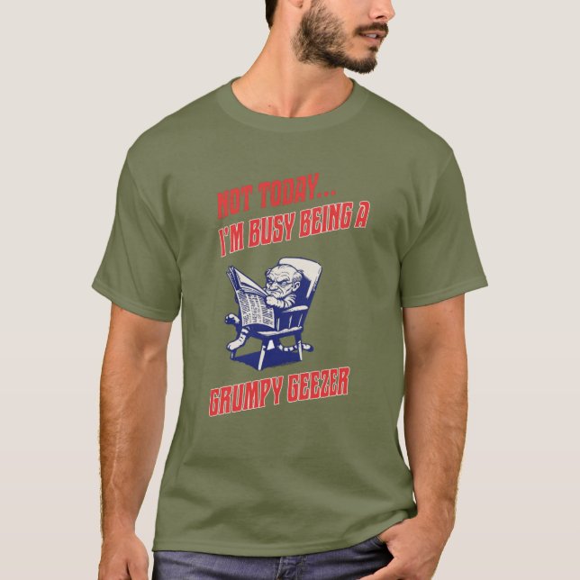 Stressad Grinig Gubbe T Shirt (Framsida)