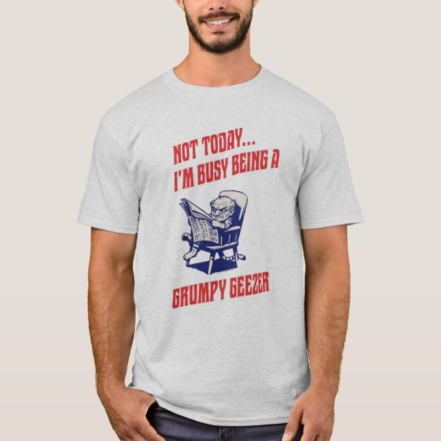 Stressad Grinig Gubbe T Shirt (Framsida)