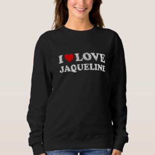 Stressad Grunge Utsliten Stil Jag Älskar Jaqueline T Shirt