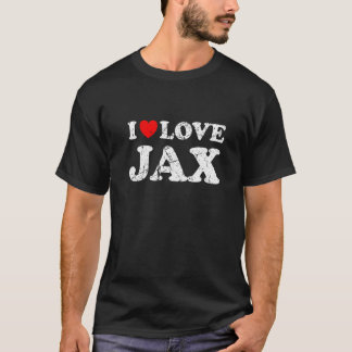 Stressad Grunge Utsliten Stil Jag Älskar Jax T Shirt