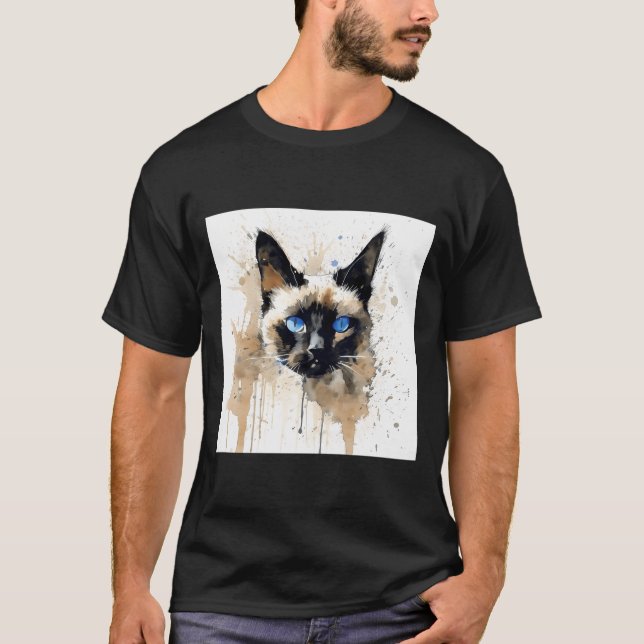 Stressad Grungy Punkig Graffiti Katt Xvi T Shirt (Framsida)
