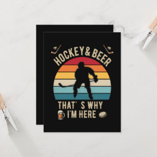 Stressad hockey och öl pun hockey inbjudningar