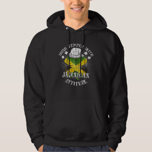 Stressad irländsk jamaicansk attityd Patriotisk Sh Hoodie