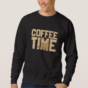 Stressad Kaffe Tid Mugg Kaffe Koffeinberoende Lång Ärmad Tröja