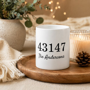 Stressad postkod kaffemugg