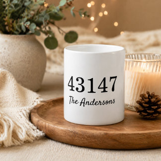 Stressad postkod kaffemugg