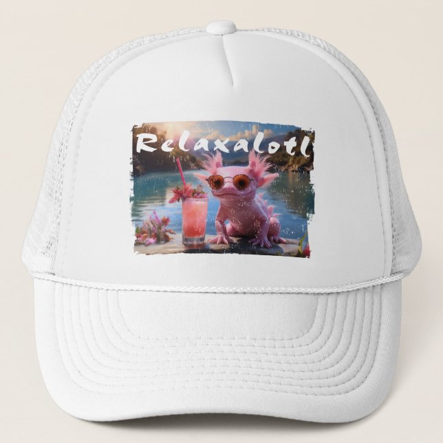 Stressad Relaxalotl Axolotl Keps (Framsida)