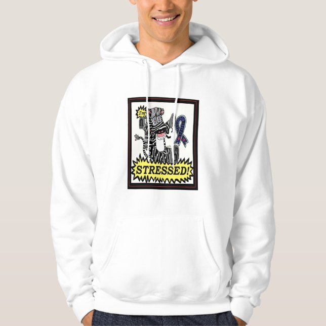 Stressad sebra hoodie (Framsida)