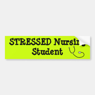 Stressad sjukvårdstudentbildekal bildekal