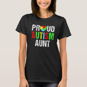 Stressad Stolt Autism Moster Hjärta Familj Matchan T Shirt