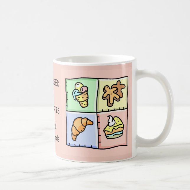 STRESSADE är EFTERRÄTTER som tillbaka stavas på Kaffemugg (Höger)