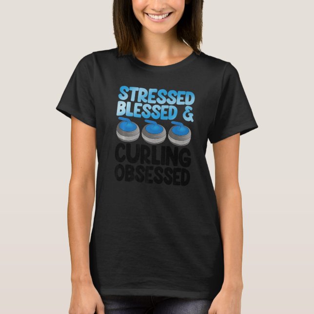 Stressat Blad & Curling Manar Världsmästare Cu T Shirt (Framsida)