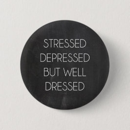 Stressat deprimerad men väl klädd knapp