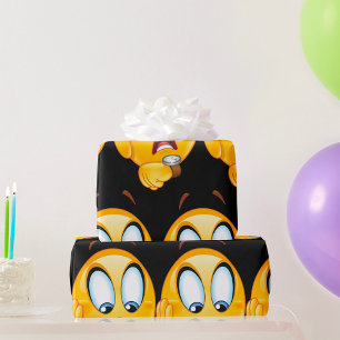 Stressat Emoji Wrapping Papper Presentpapper