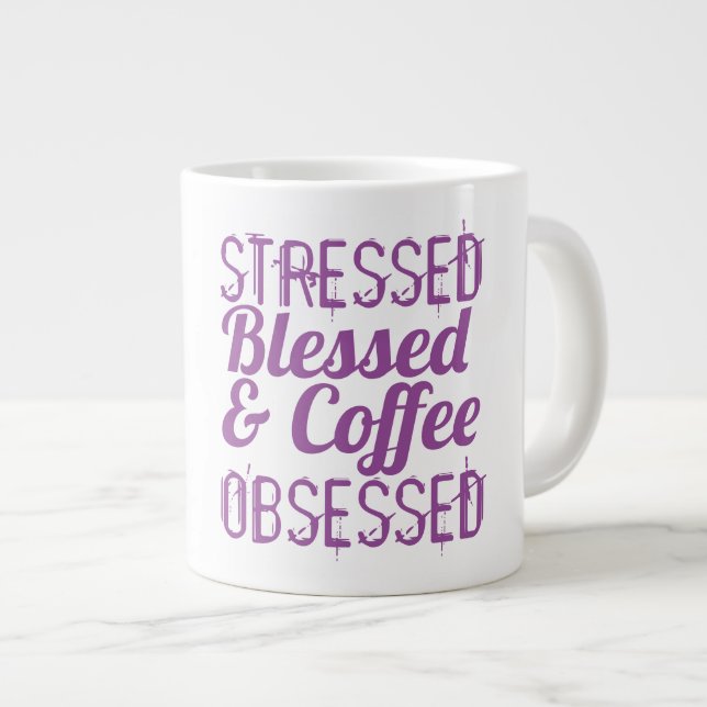 Stressat - Extra-storkat kaffe mugg Jumbo Mugg (Framsida höger)