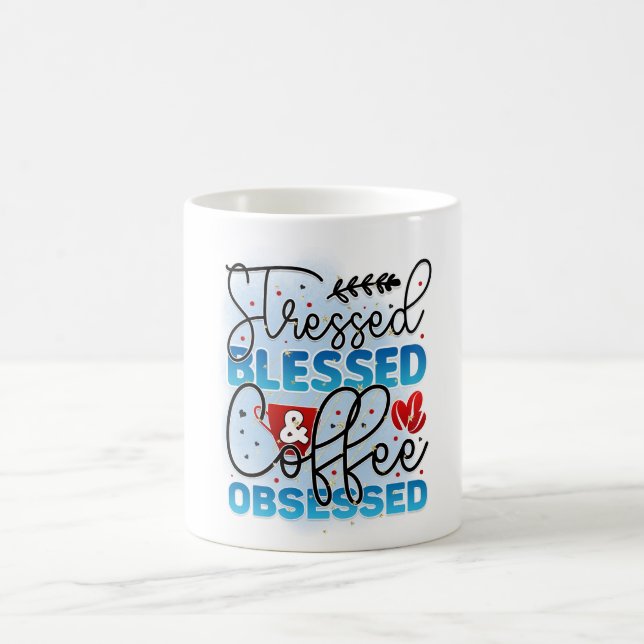 Stressat, färdigt kaffe kaffemugg (Center)