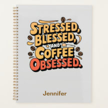 Stressat, färgad och kaffebelagd planner