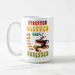 Stressat, färgade och kaffebehandlade kaffemugg