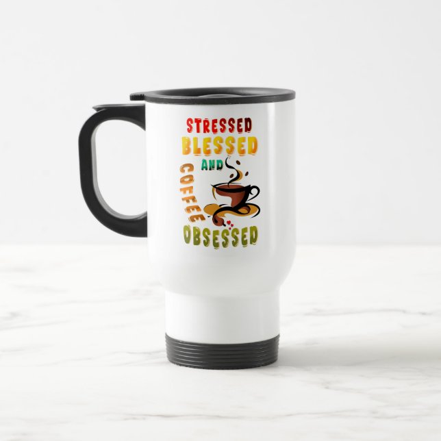 Stressat, färgade och kaffebehandlade resemugg (Vänster)