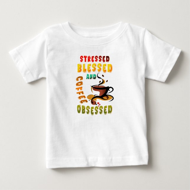 Stressat, färgade och kaffebehandlade t shirt (Framsida)