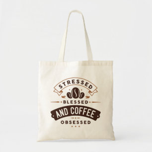 Stressat, färgade och kaffebehandlade tygkasse