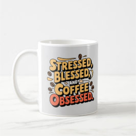Stressat, färgade och kaffebesatta Mugg 11oz.