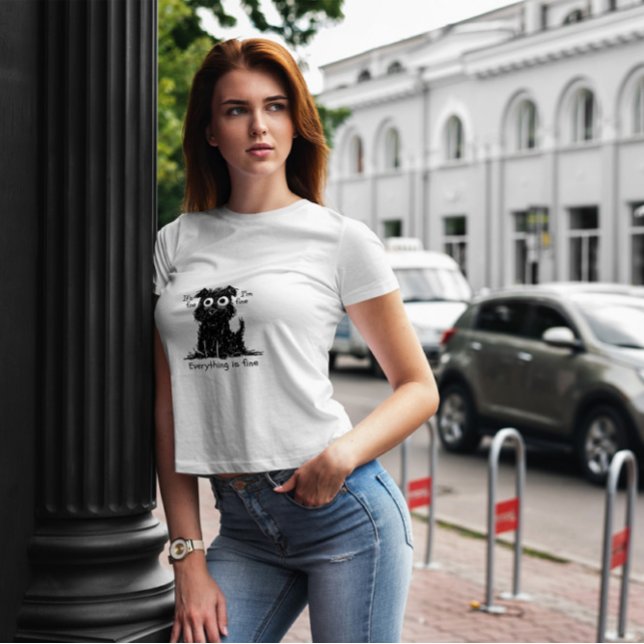 Stressat Hund funny T Shirt (Skapare uppladdad)