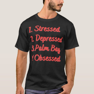 Stressat nedtryckt Handflatan Bay besatt T Shirt