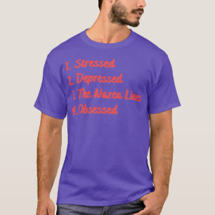 Stressat nedtryckt nazca Linjer besatt T Shirt
