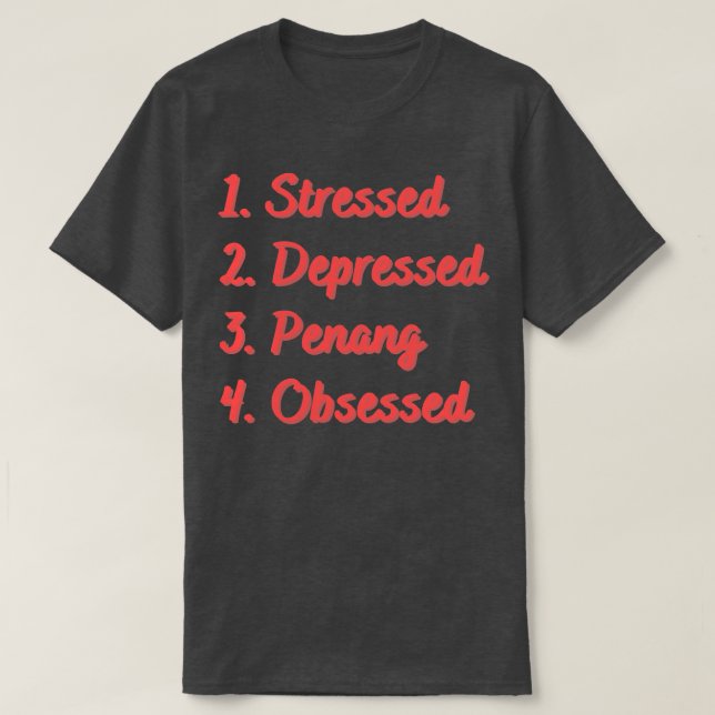 Stressat nedtryckt penang-objekt t shirt (Design framsida)