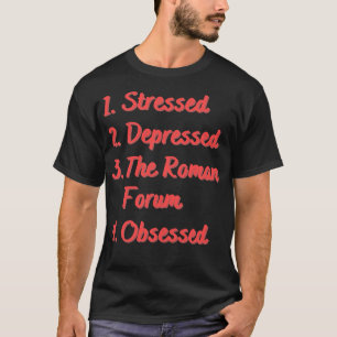 Stressat nedtryckt romerskt forum t shirt