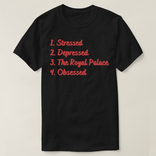 Stressat nedtryckt Royalets palats, markerat T Shirt (Design framsida)